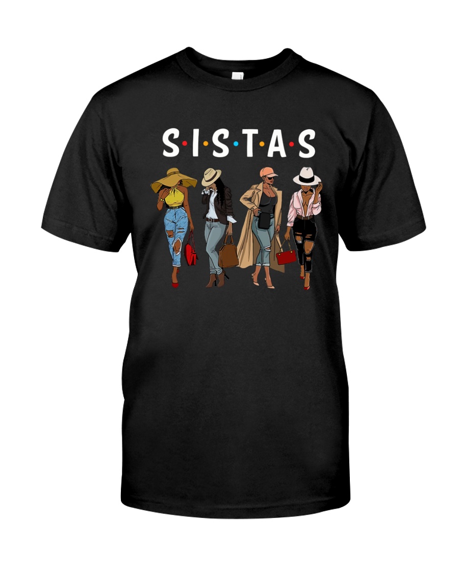 Friends Sistas afro women together shirt