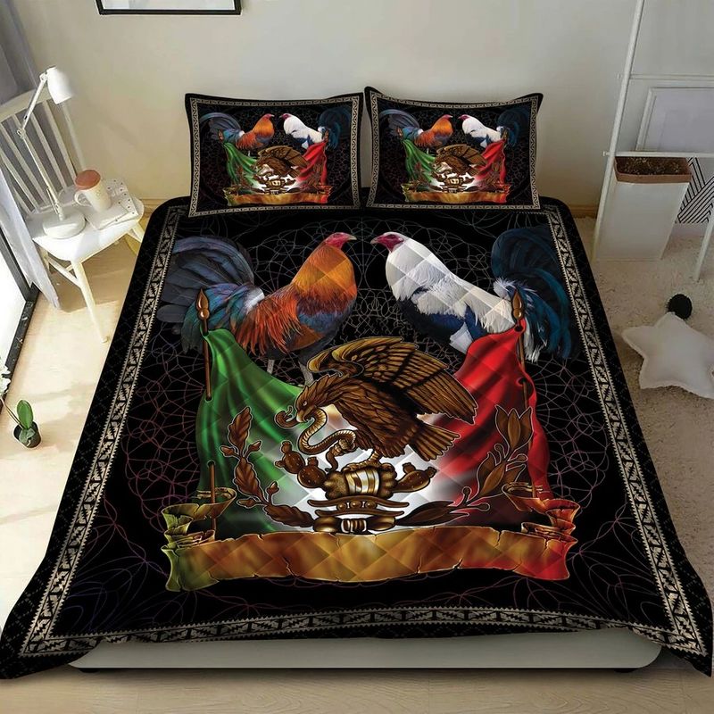 Gamefowl Roaster Coat of arms of Mexico bedding set