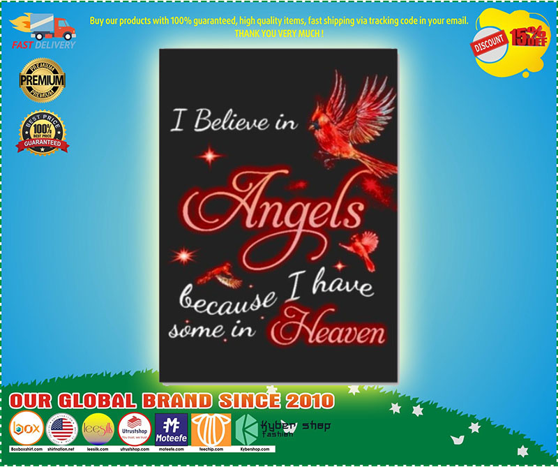 I believe in angels because I have some in heaven sticker 4