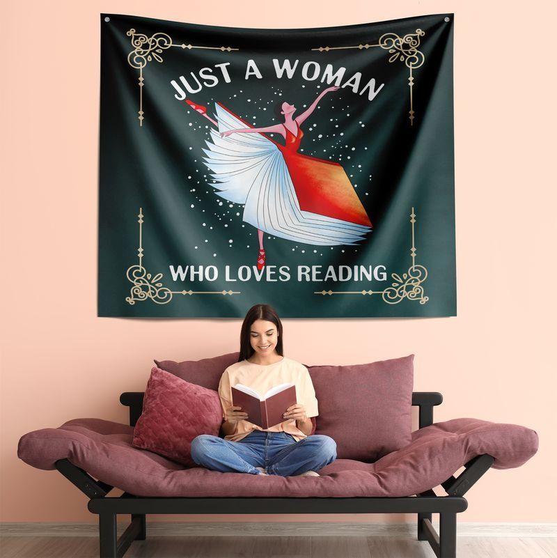 Just a woman who loves reading tapestry