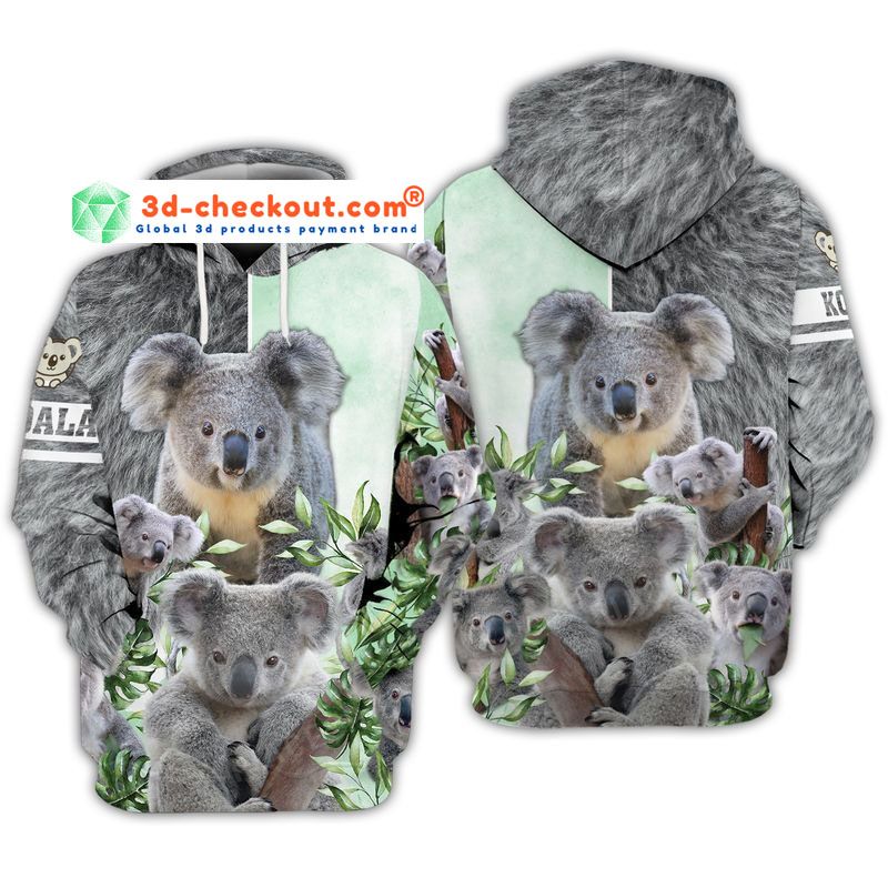 Koala 3D all over print hoodie 3