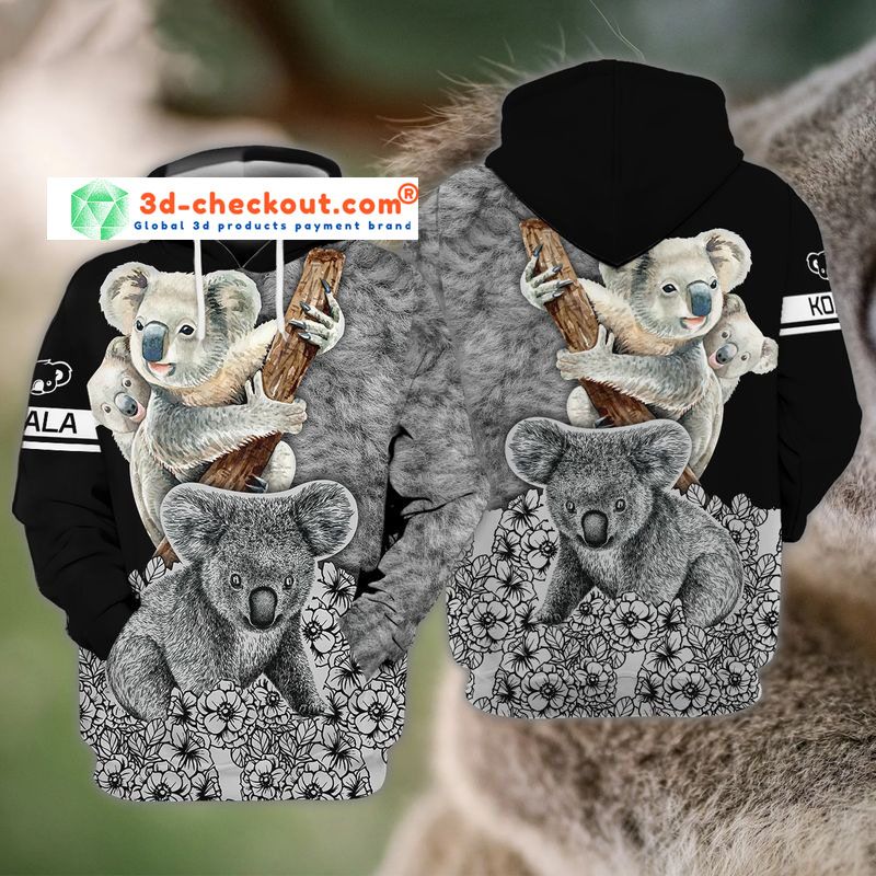 Koala 3D all over print hoodie