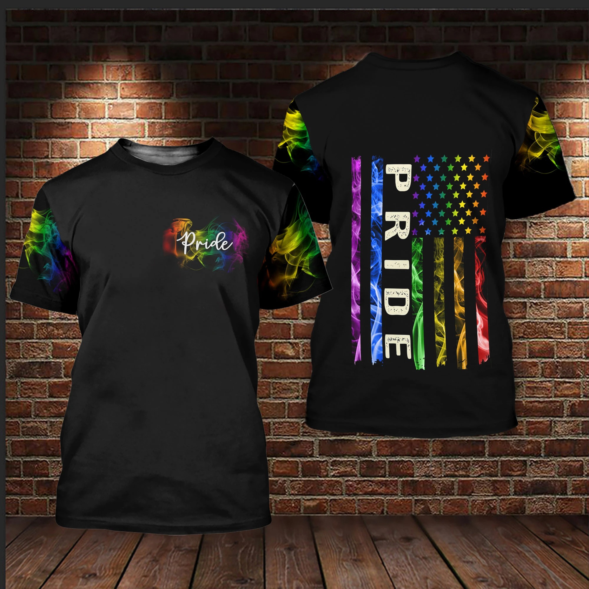 LGBT pride smoke vintage 3D hoodie 4