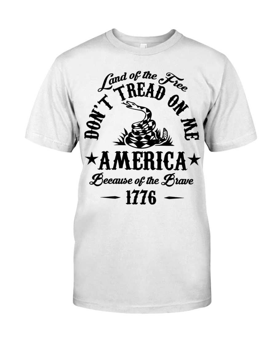 Land of the free dont tread on me america shirt