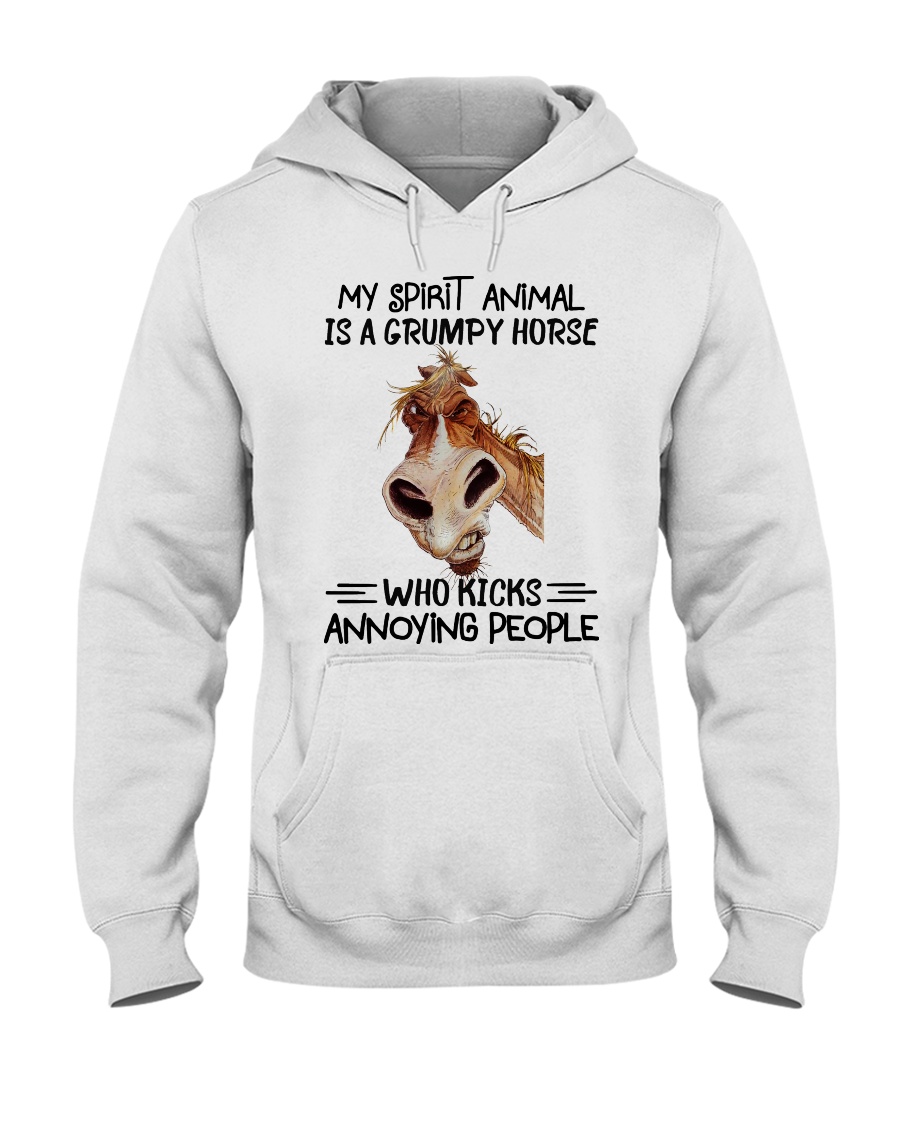 My Spirit Animal Is A Grumpy Horse Who Kicks Annoying People Shirt3