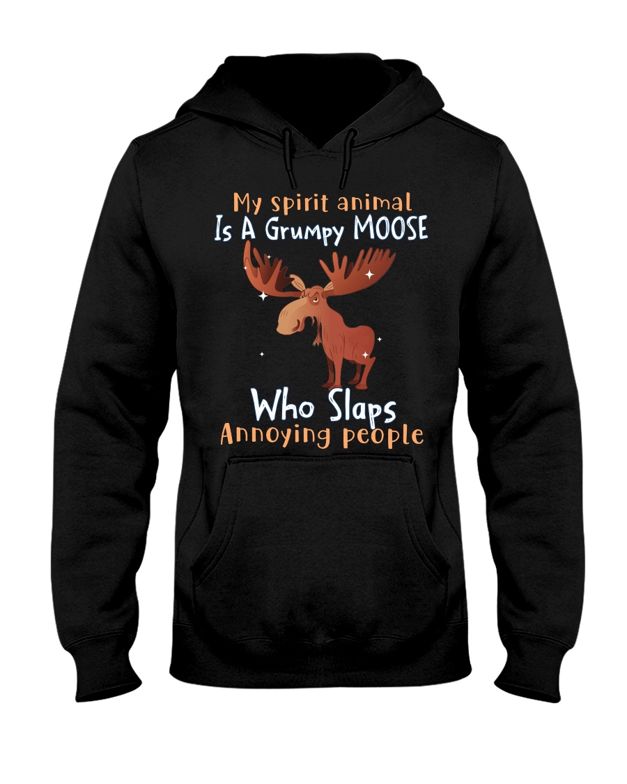 Reindeer My Spirit Animal Is A Grumpy Moose Who Slaps Shirt5