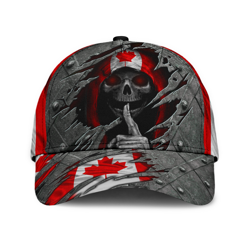 Skull canada flag classic cap