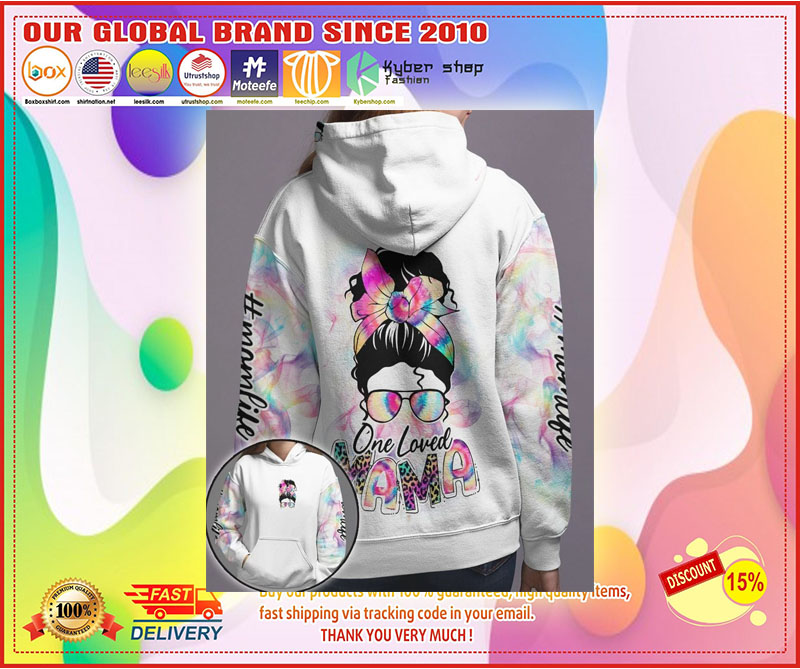 Skull coloful one loved mama 3D hoodie 4
