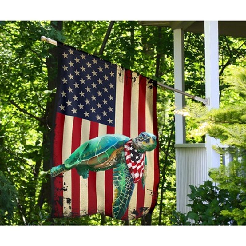 Turtle American US flag 4