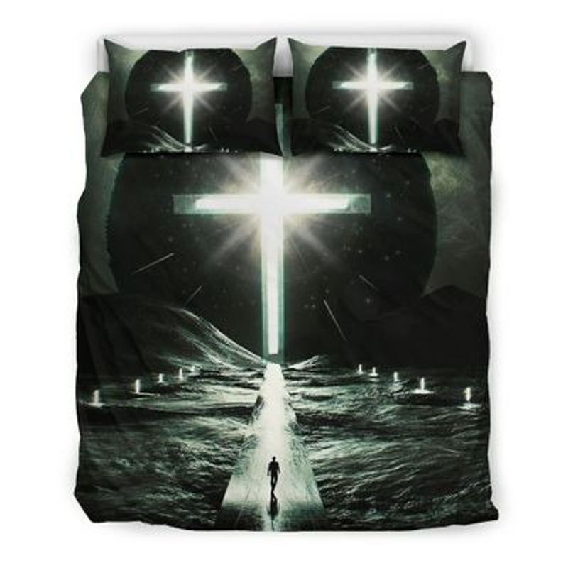 Way to cross light with person bedding set 4