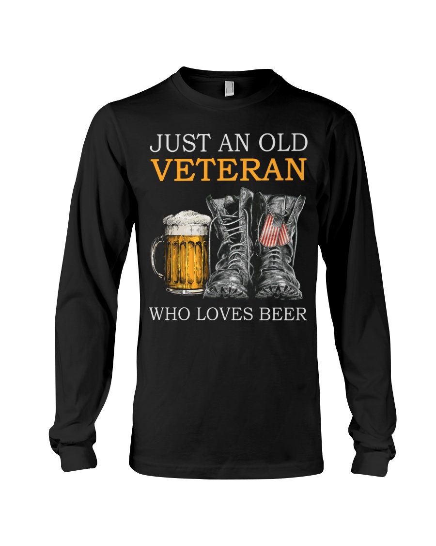 Beer and Shoes Just An Old Veteran Who Loves Beer Shirt6