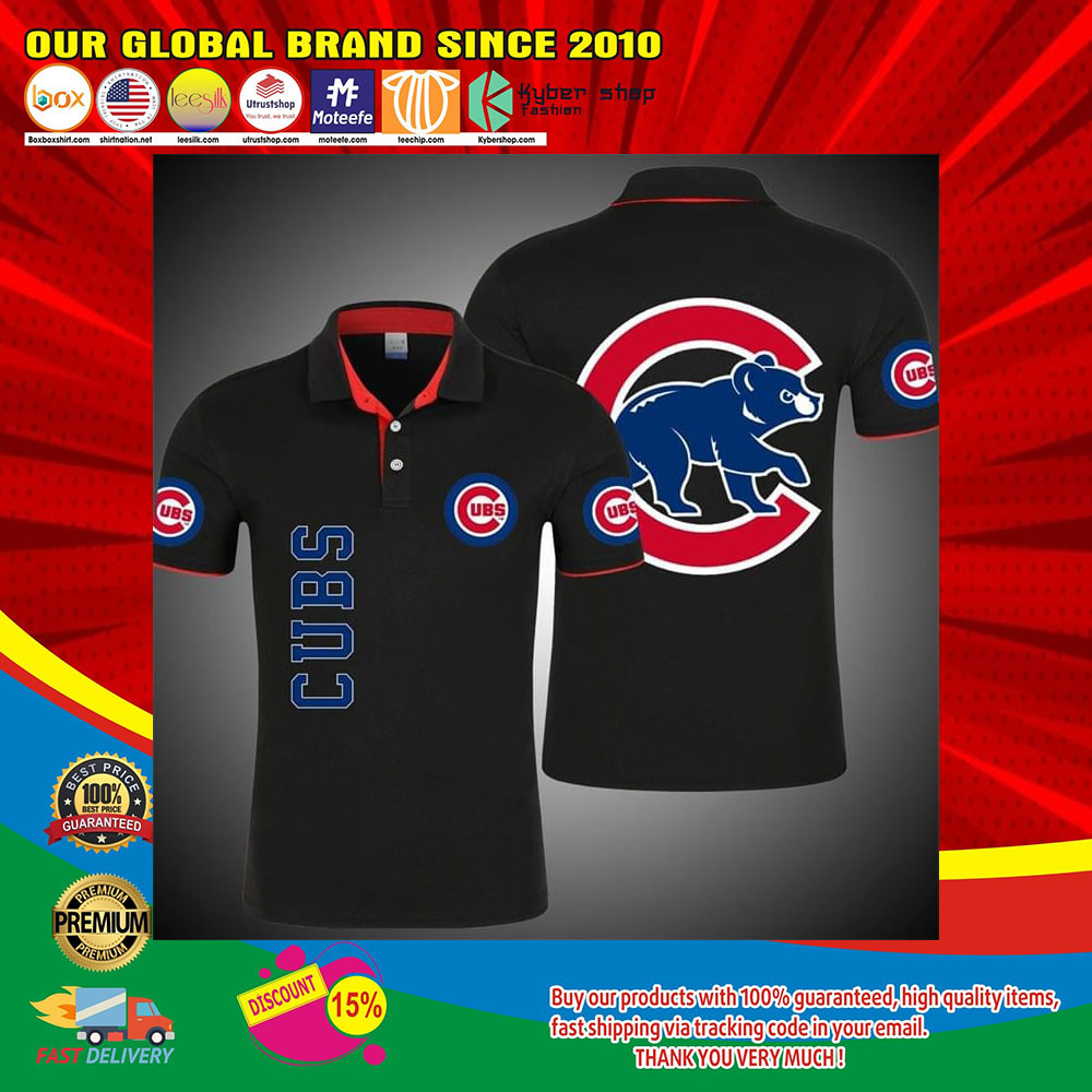 Chicago Cubs bears 3d polo shirt1