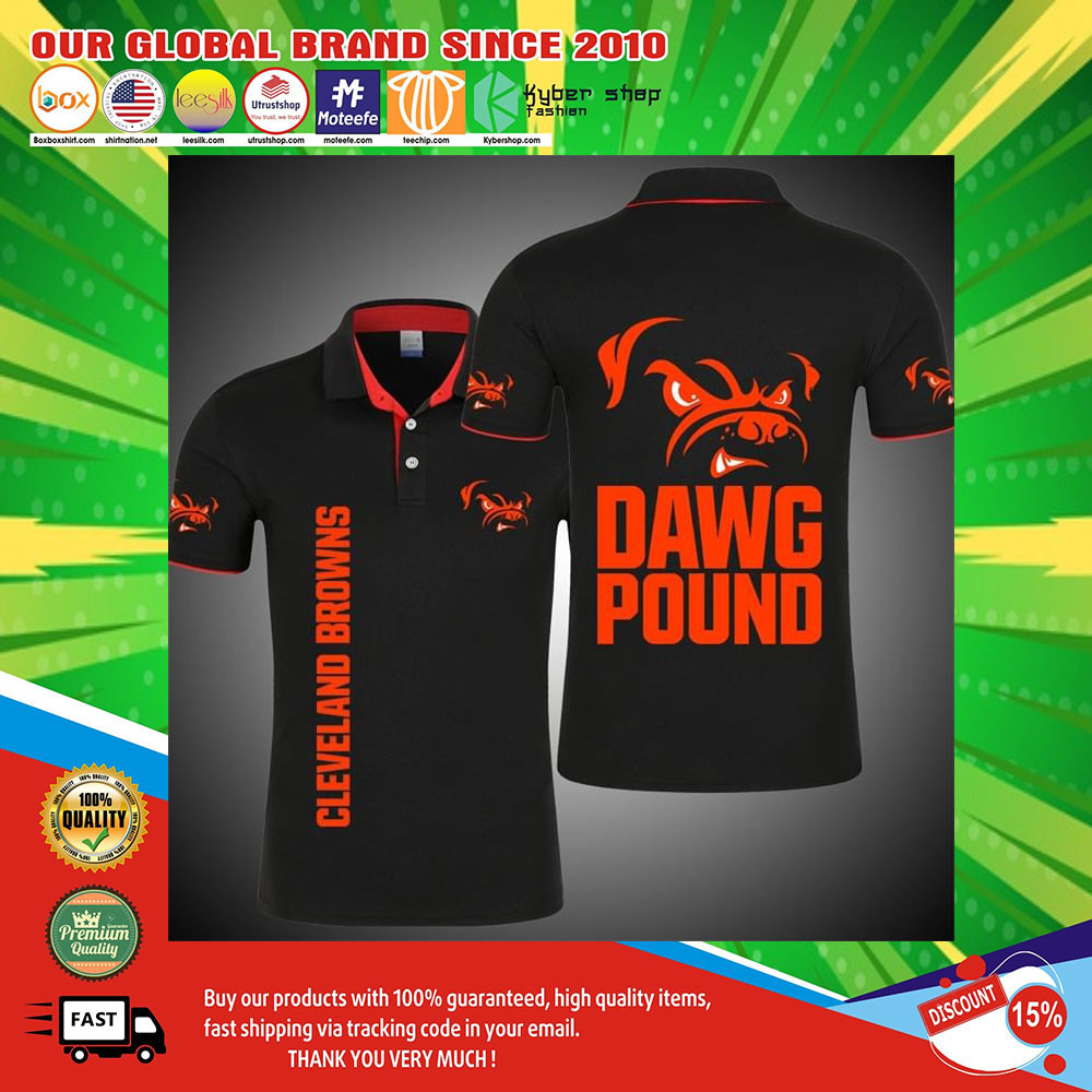 Cleveland Browns Dawg Pound 3d polo shirt3