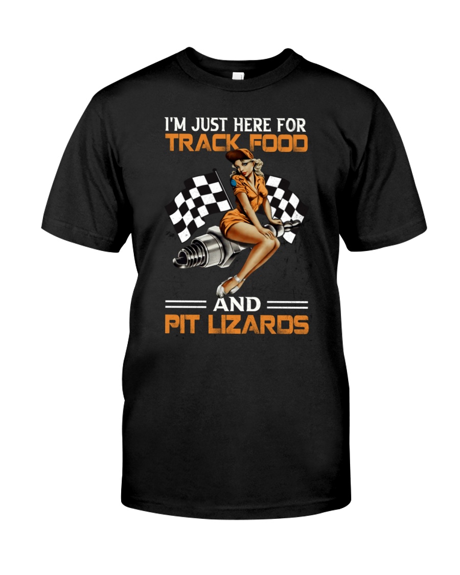 Dirt Track Girl Im Just Here For Track Food And Pit Lizaros Shirt7