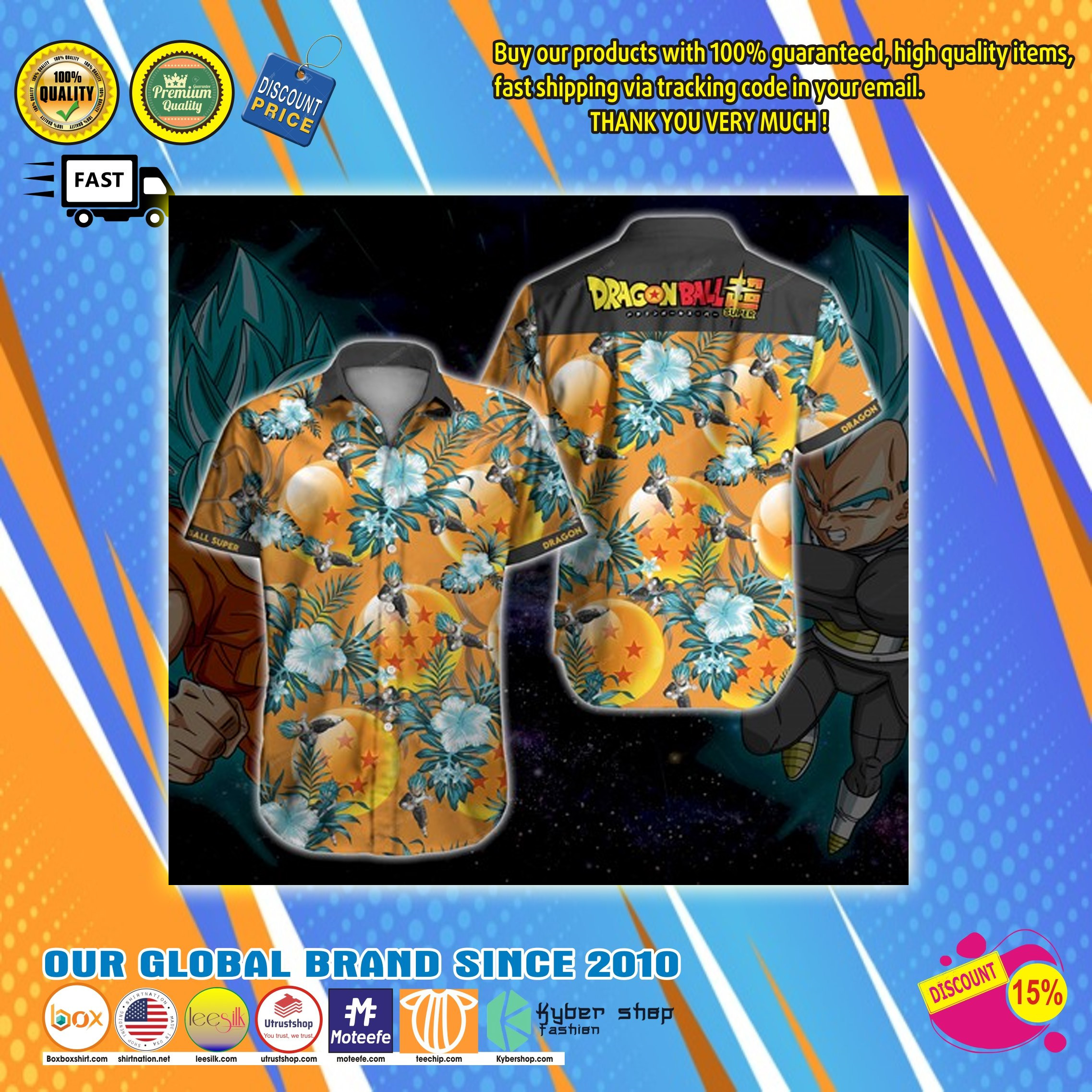 Dragon Ball Super Vegeta Hawaii Shirt
