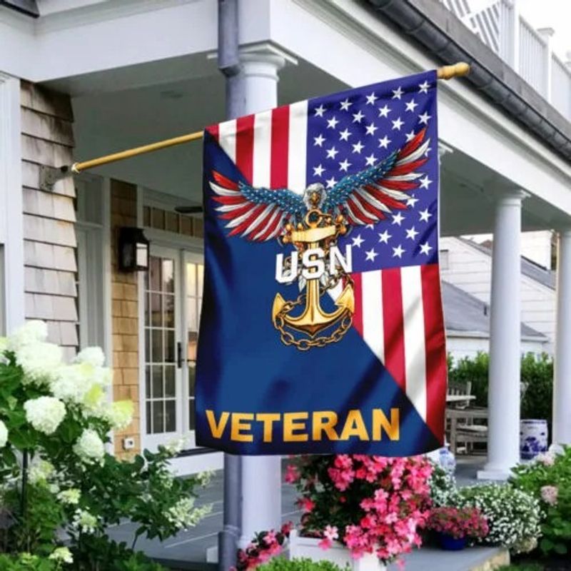 Eagle United states Navy veteran American flag