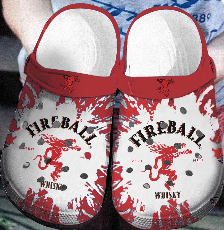 Fireball whisky Red Hot Crocs Clog Shoes