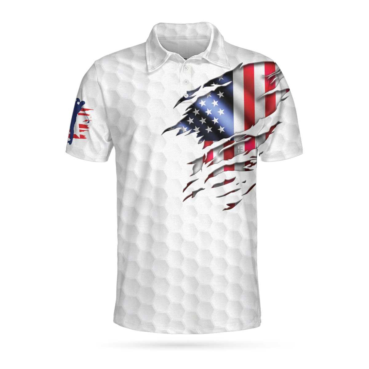 Golf American flag polo shirt