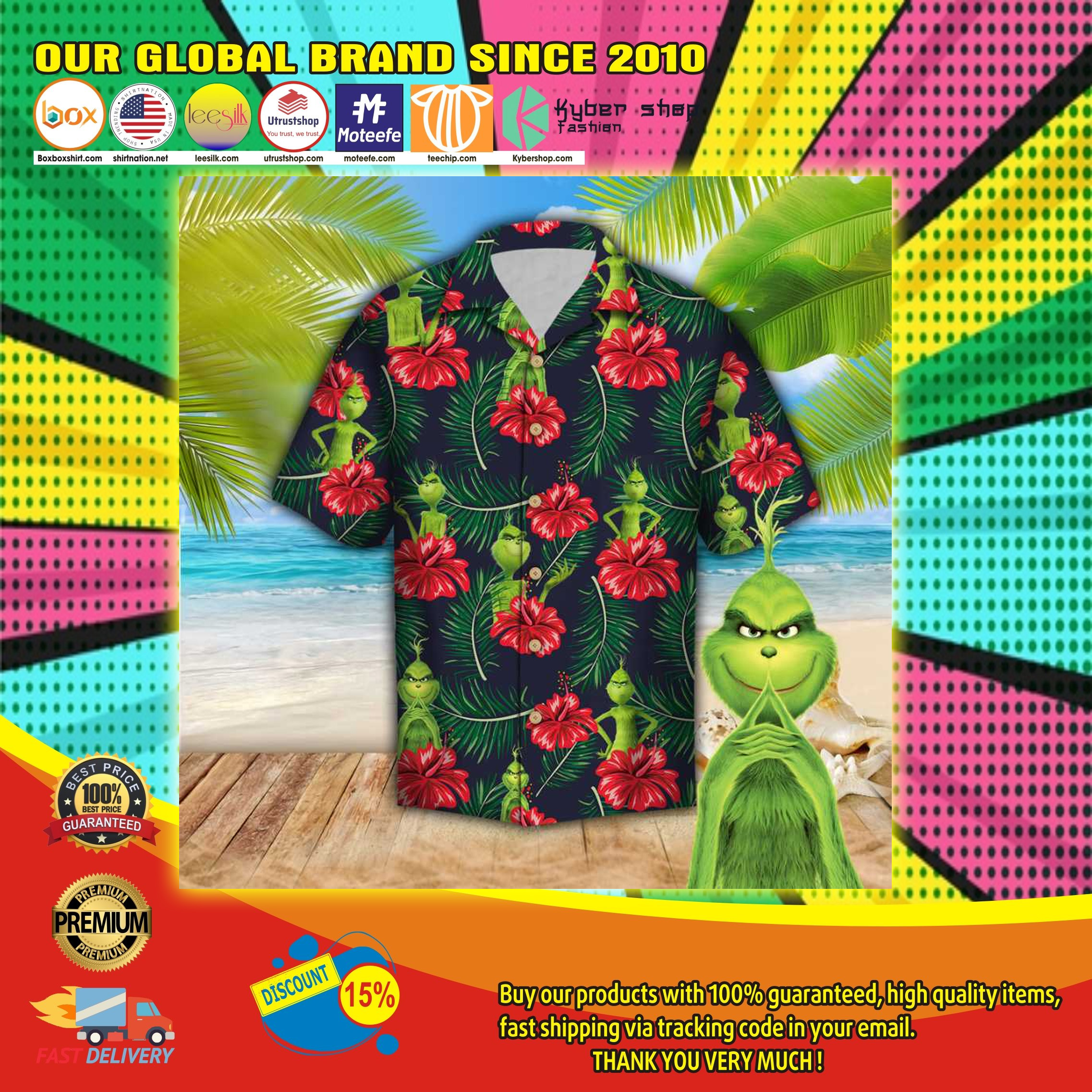Grinch Tropical Hawaii Shirt2