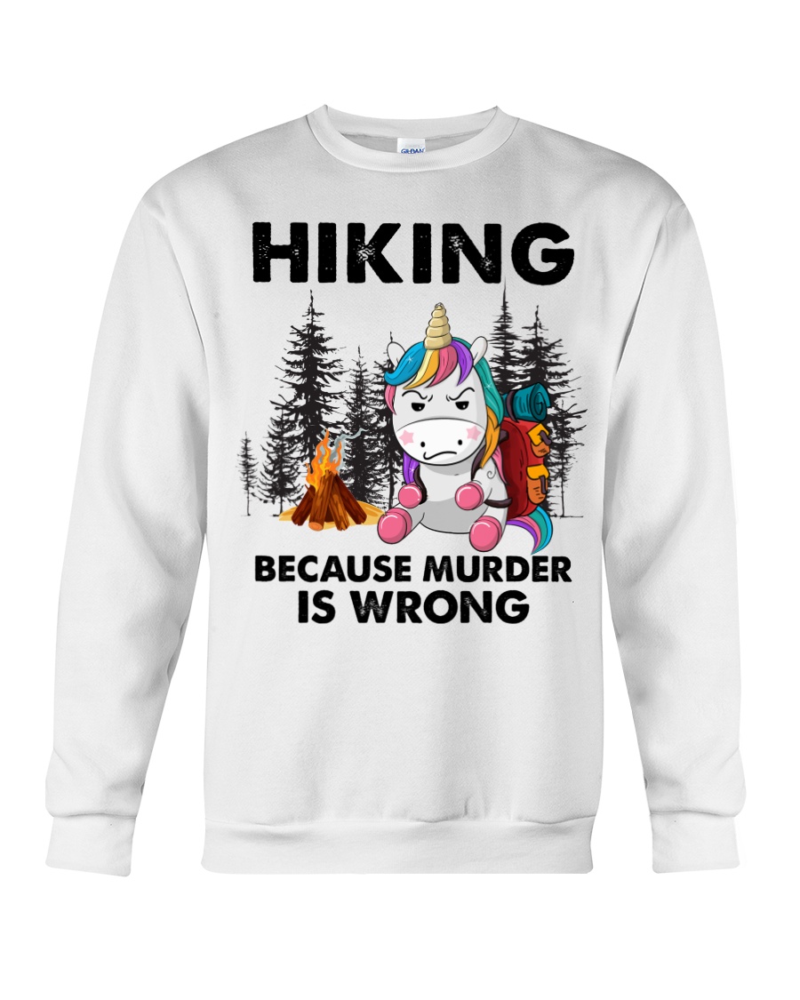 Horse Hiking Because Murder Is Wrong Shirt8