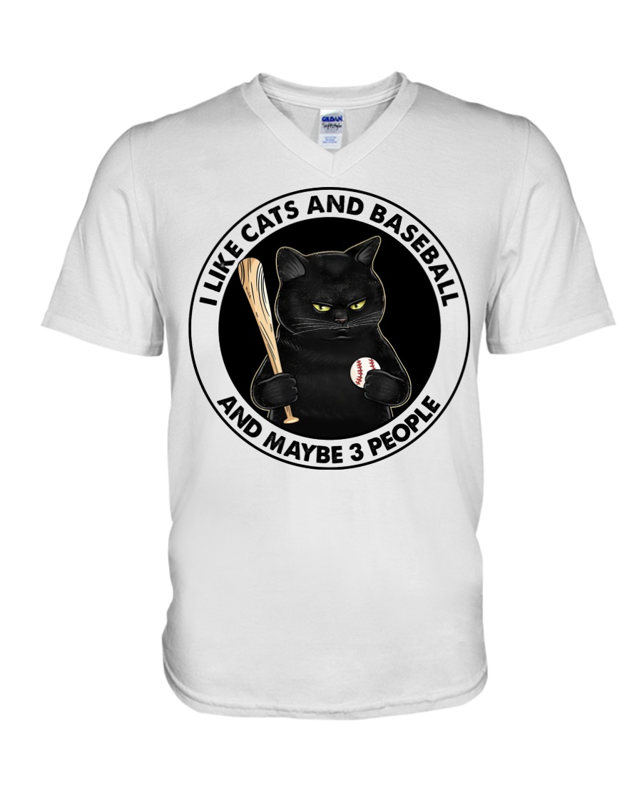I Like Cats And Baseball And Maybe 3 People Shirt6