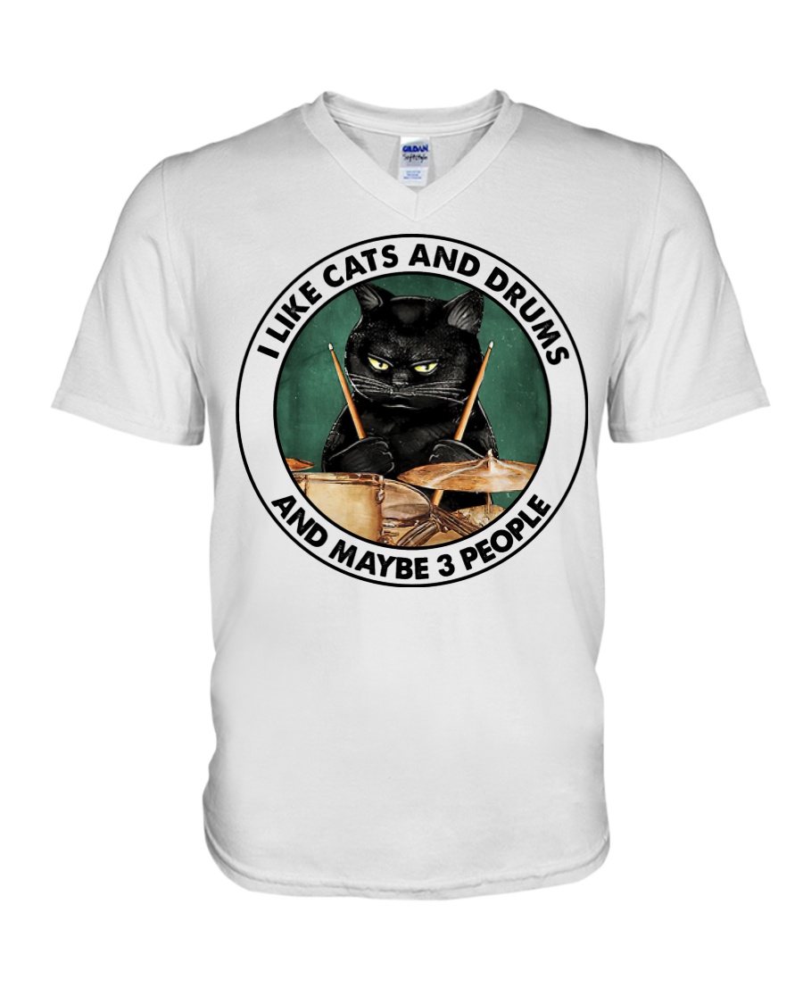 I Like Cats And Drums And Maybe 3 People Shirt6