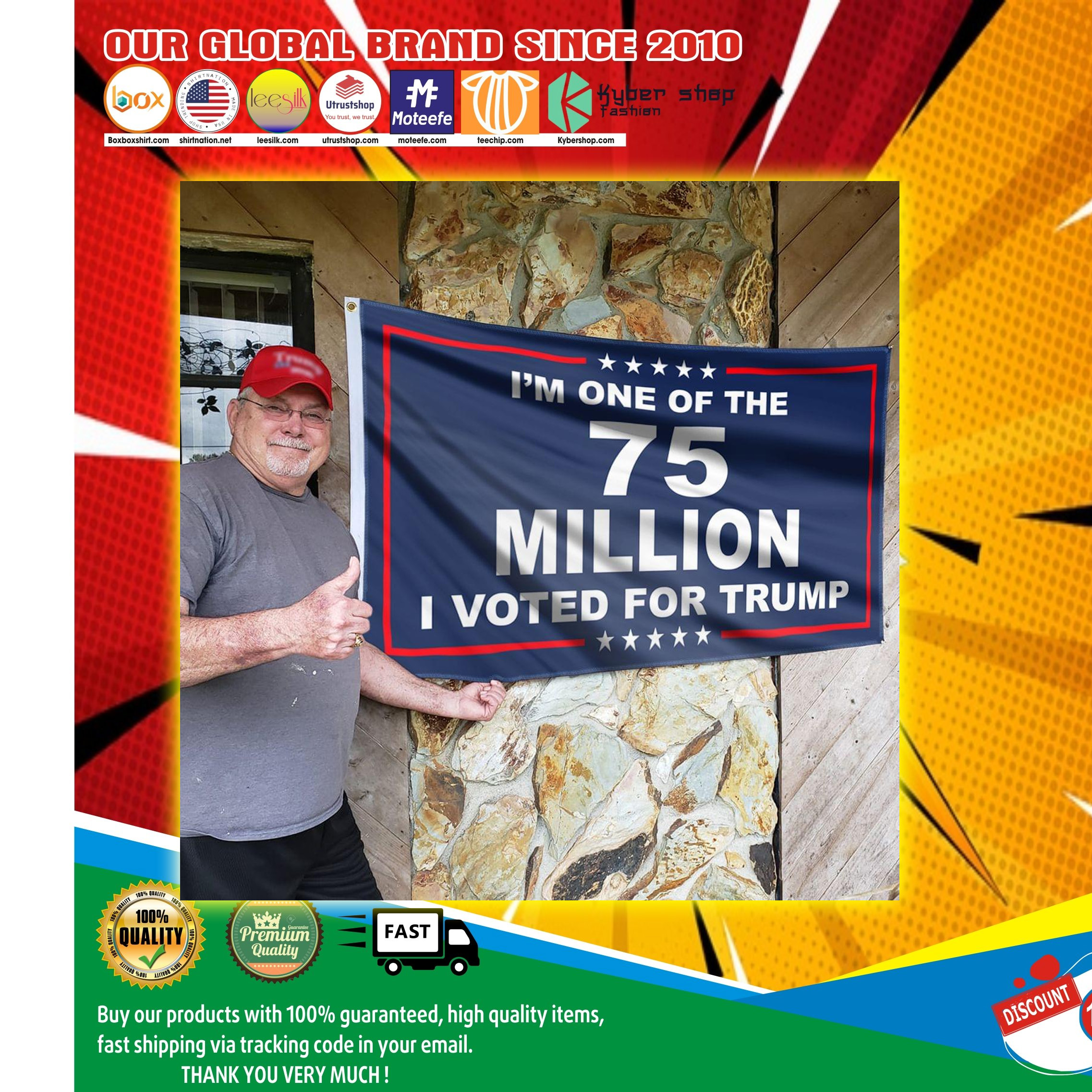 Im one of the 75 millions I vote for Trump flag4 1