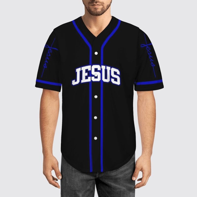 Jesus way maker miracle worker promise keeper light in the darkness Baseball Jersey