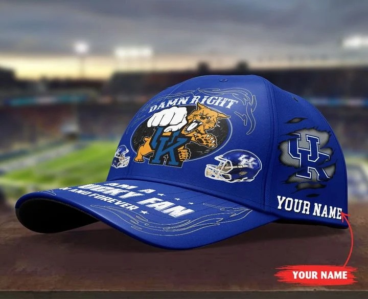 Kewi Damn right I am a Kentucky fan now and forever custom cap3