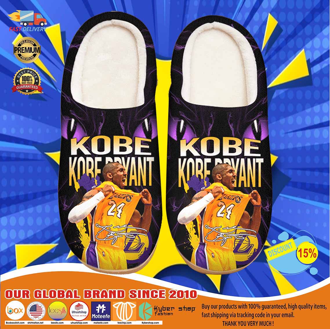 Kobe Bryant Custom Shoes Slippers 11