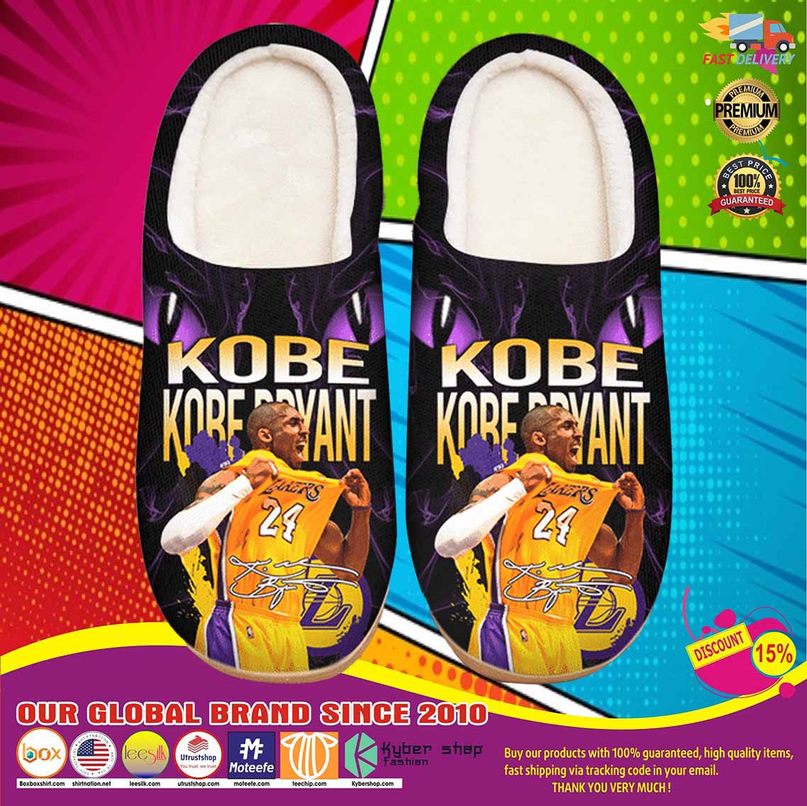 Kobe Bryant Custom Shoes Slippers 9