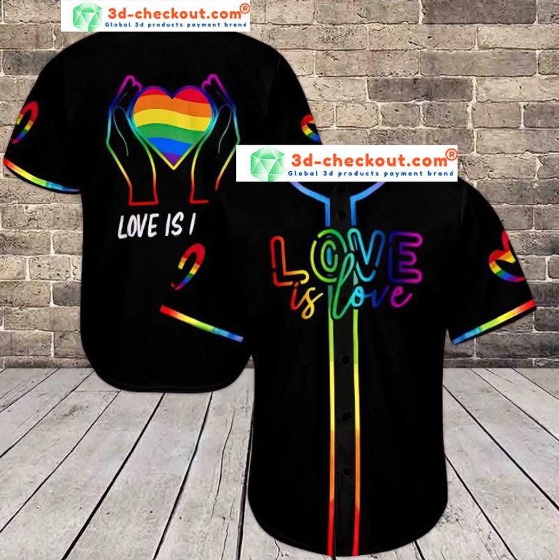 LGBT love is love baseball shirt
