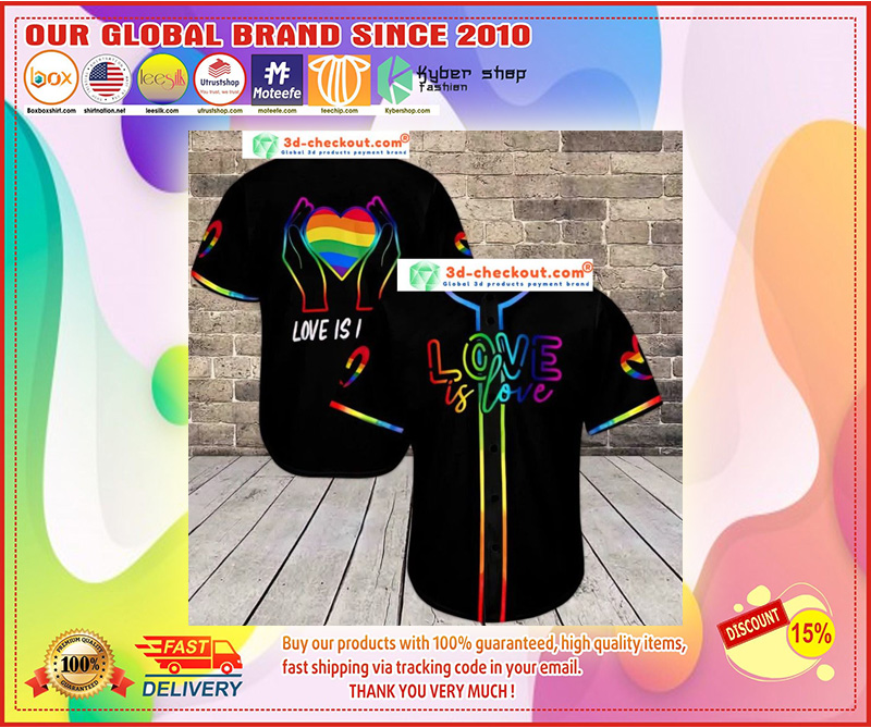 LGBT love is love baseball shirt4