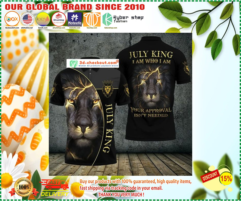 Lion july king I am who I am your approve isnt needed polo shirt4