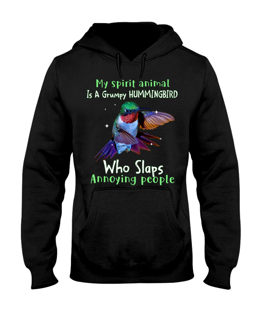 My Spirit Animal Is A Grumpy Hummingbird Who Slaps Annoying People Shirt5