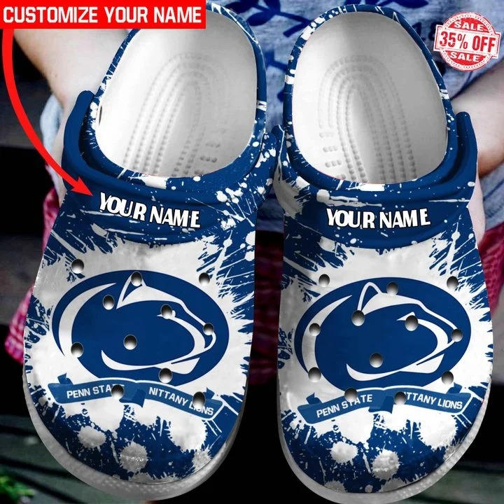 Penn State Nittany Lions custom name crocs crocband clog