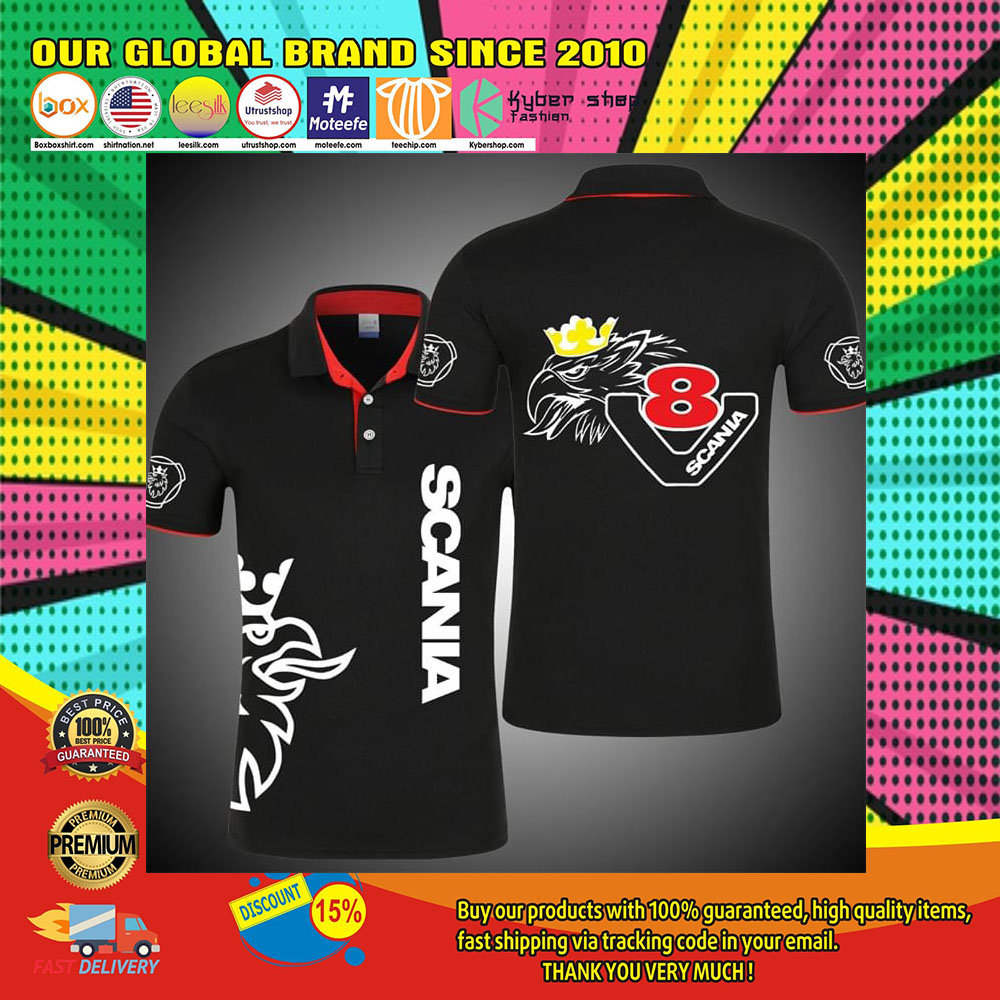 Scania V8 polo shirt - Express your unique style with BoxBoxShirt