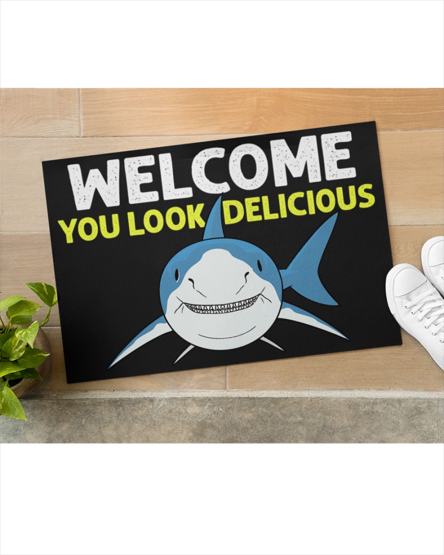 Shark welcome you look delicious doormat 4
