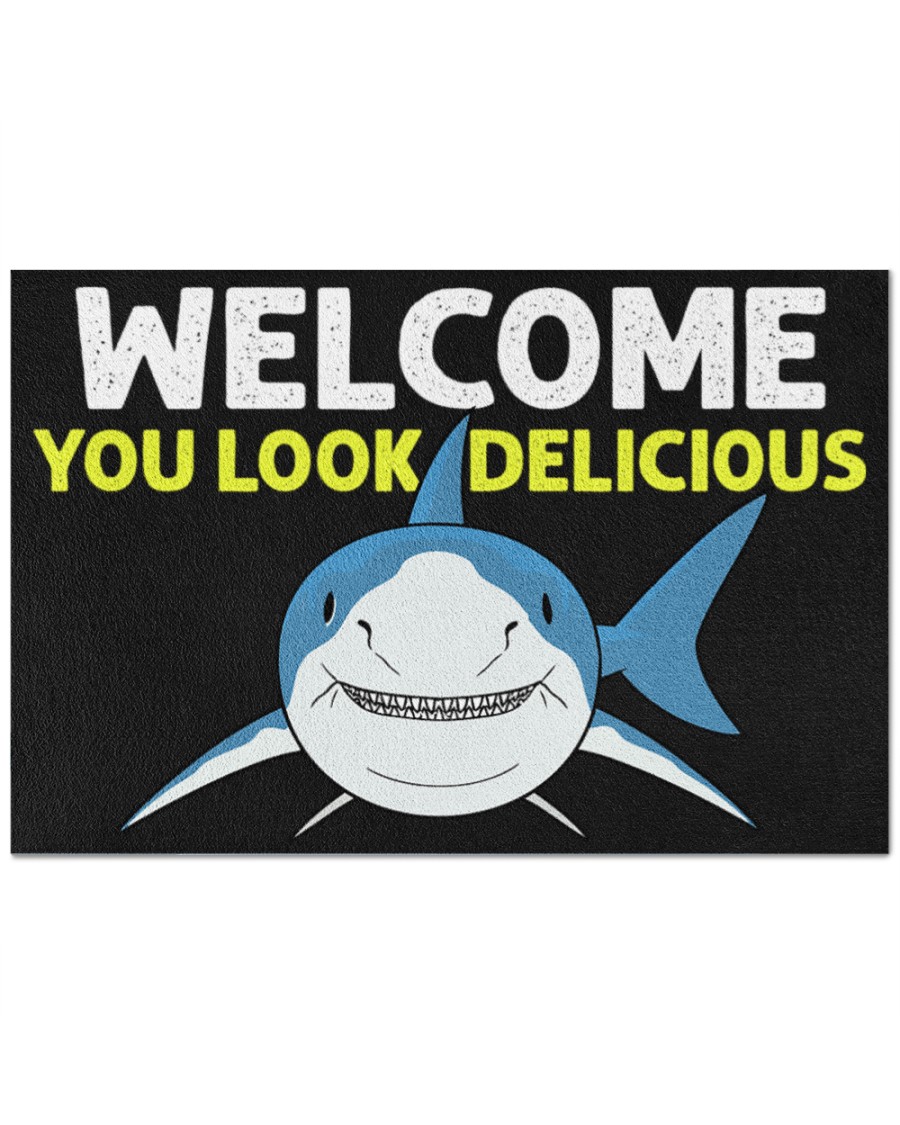 Shark welcome you look delicious doormat