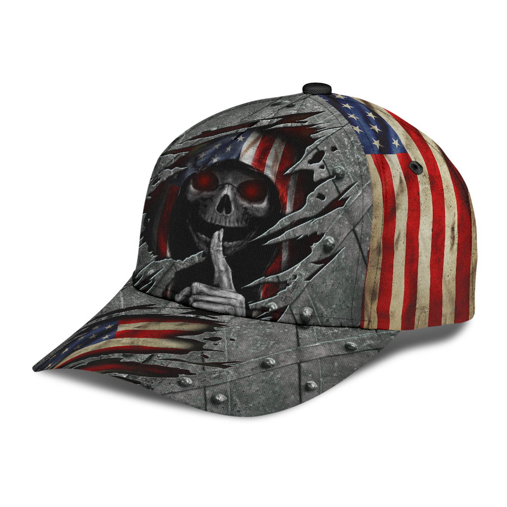 Skull American flag cap c3
