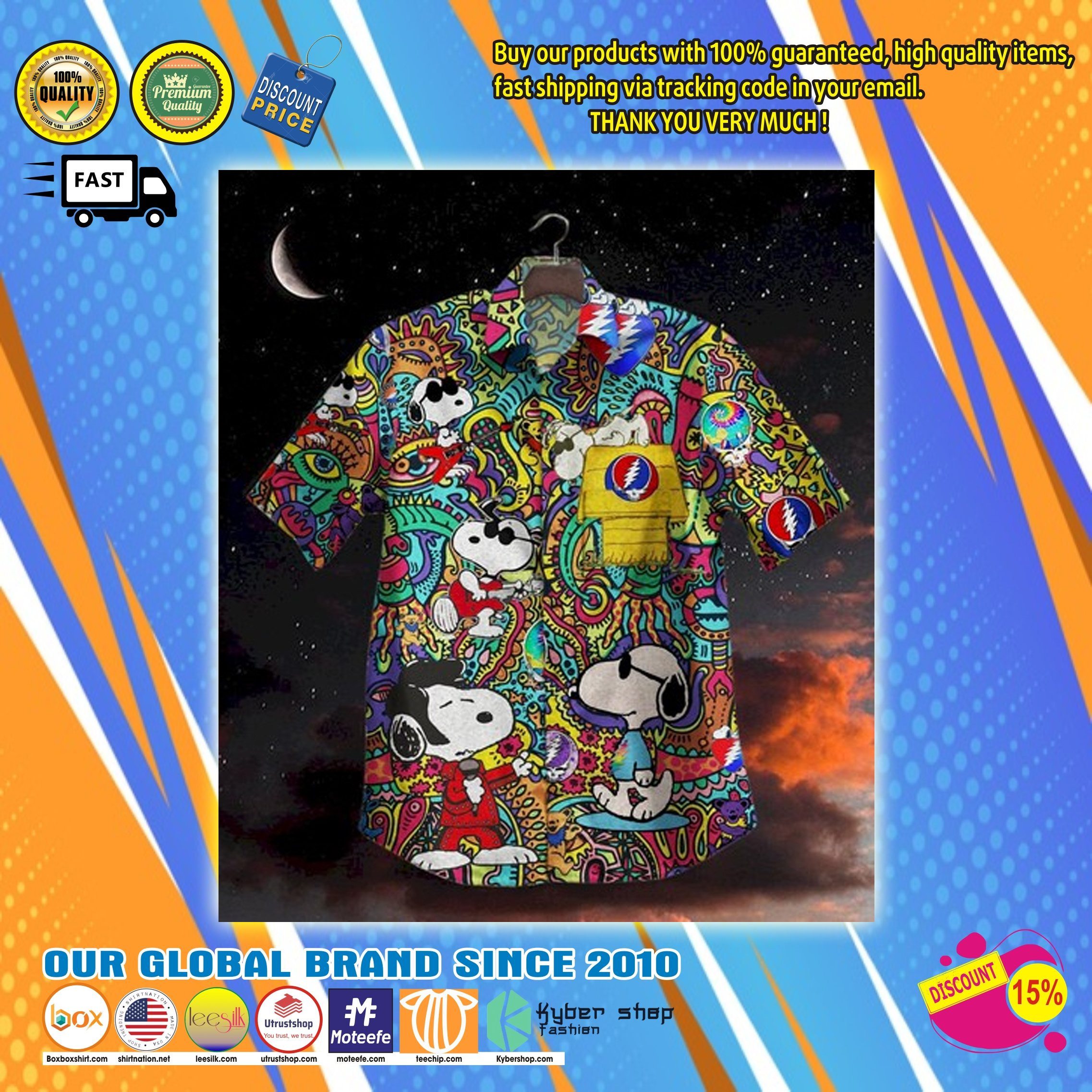 Snoopy doo Grateful Dead Hawaiian Shirt4
