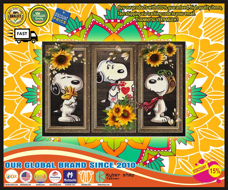Snoopy doo sunflower doormat4