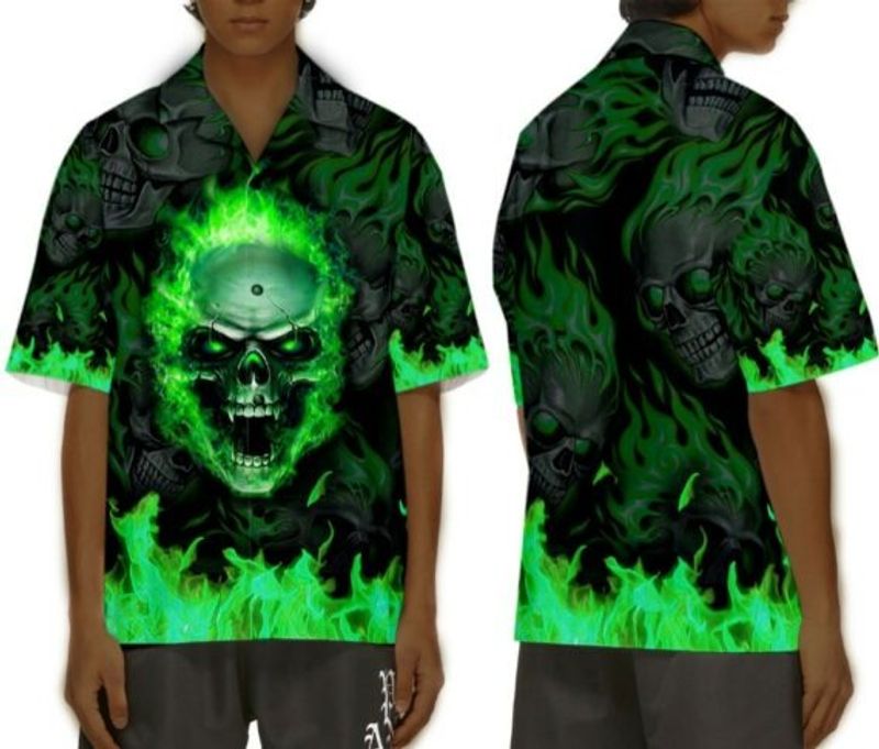 Sunny fire skull custom name baseball jersey shirt