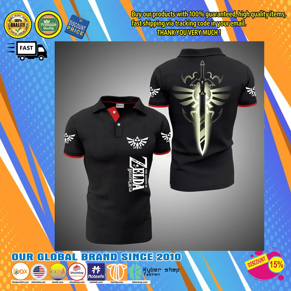 The Legend Of Zelda Breath Of The Wild 3d polo shirt24