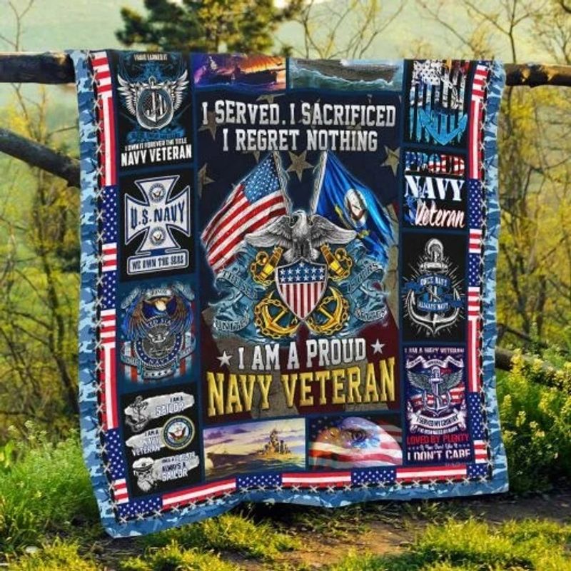 US Navy veteran I am a pround blanket
