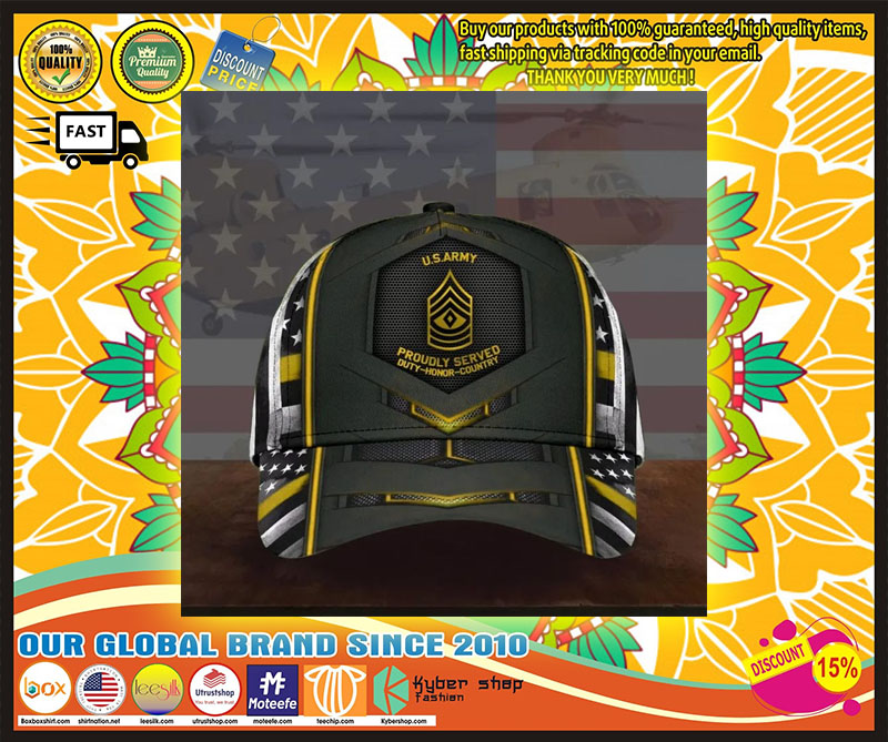 US army proudly served duty honor country cap4