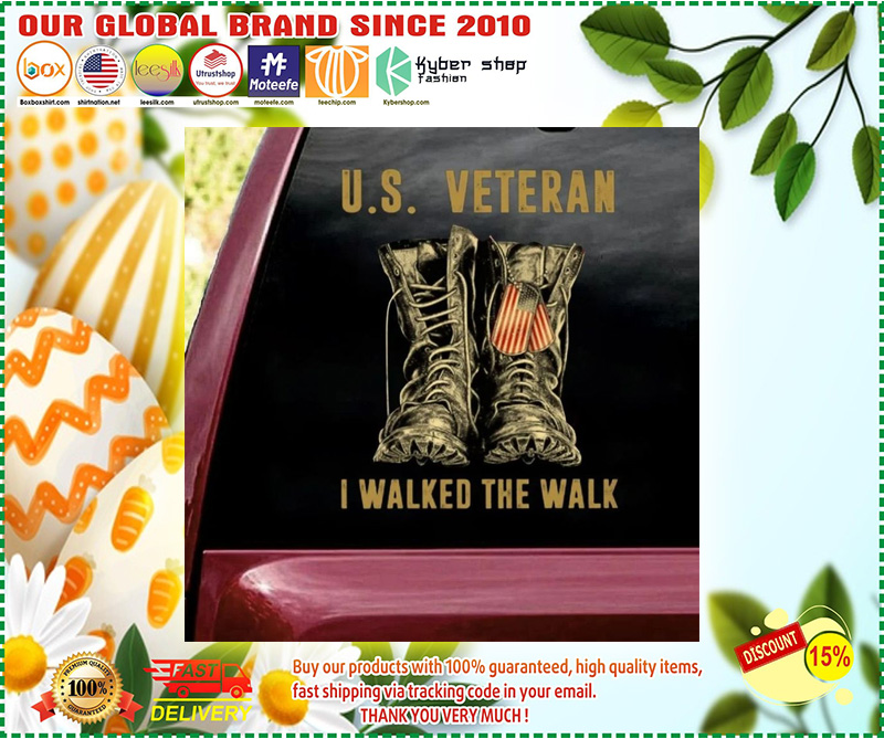 US veteran I walked the walk car decal2