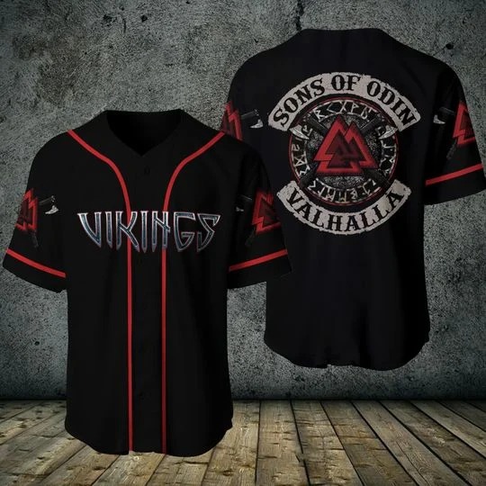 Viking sons of odin valhalla baseball shirt