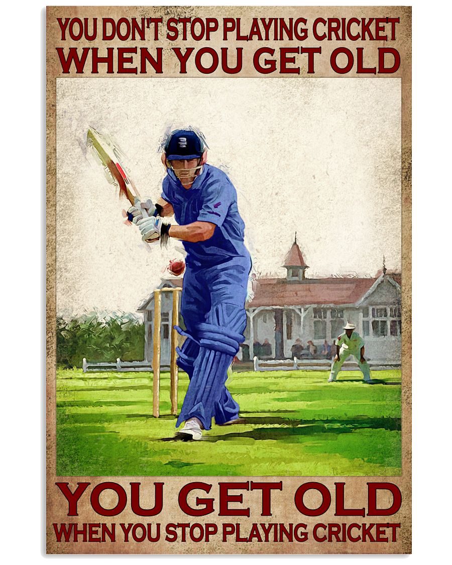You dont stop playing cricket when you get old poster