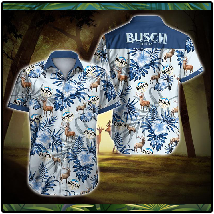 Busch Beer Tropical Pattern Hawaiian Shirt2